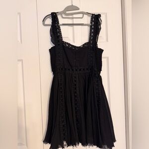 Free people Verona, lace, inset, black, mini dress size large